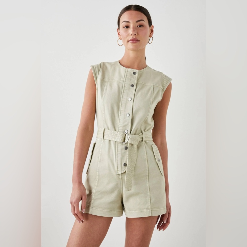 RAILS BESSIE SAGE DUST DENIM ROMPER